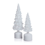 LED Glass Rotating Tree, Holiday Lighted Table Décor