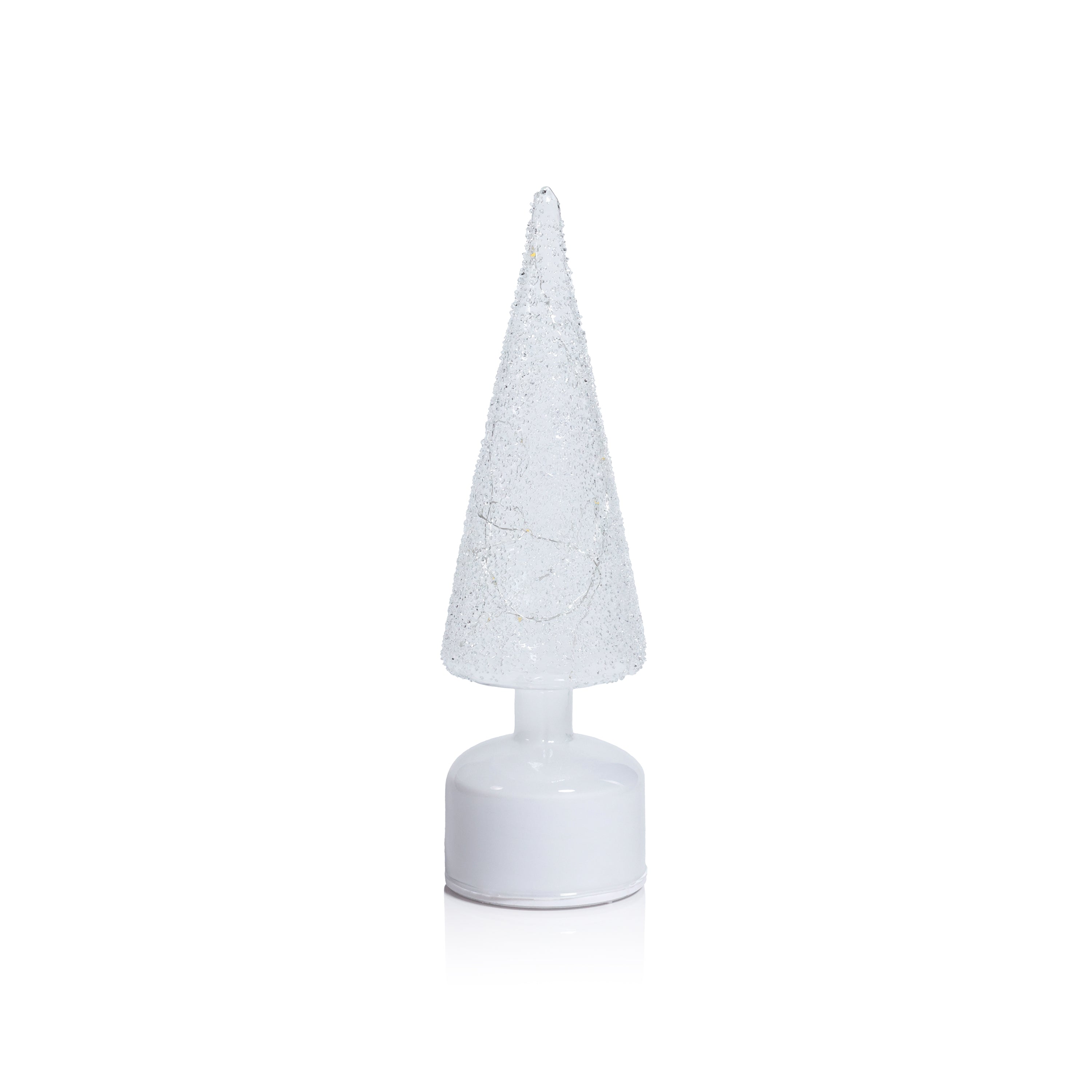 LED Glass Rotating Tree, Holiday Lighted Table Décor by The Favorites