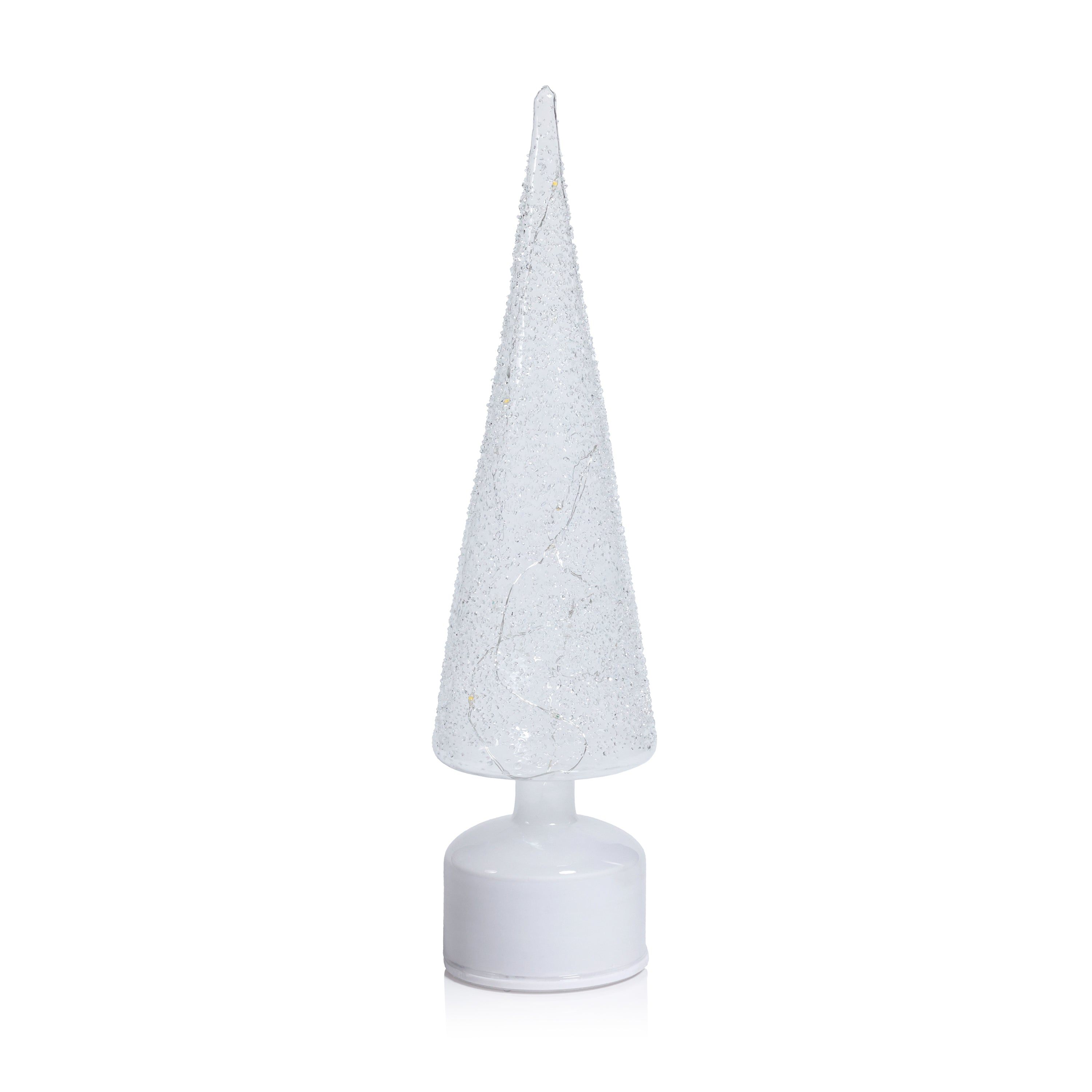 LED Glass Rotating Tree, Holiday Lighted Table Décor by The Favorites