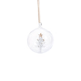 Clear Glass Ball Ornaments with Holiday Motif, Set of 6 by The Favorites