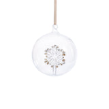 Clear Glass Ball Ornaments with Holiday Motif, Set of 6 by The Favorites