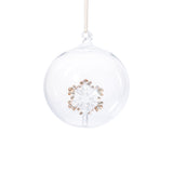Clear Glass Ball Christmas Ornaments with Holiday Motif, 4.75", Set of 4 by The Favorites