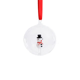 Clear Glass Ball Ornaments with Holiday Motif, Set of 6 by The Favorites
