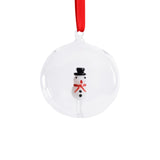 Clear Glass Ball Christmas Ornaments with Holiday Motif, 4.75", Set of 4 by The Favorites