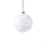 White Watercolor Glass Ball Christmas Ornaments, Set of 6 by The Favorites