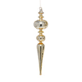 Gold Metallic Finial Holiday Hanging Ornaments, Set of 4 by The Favorites