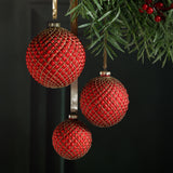 Metallic Glass Ball Christmas Ornaments, Set of 6