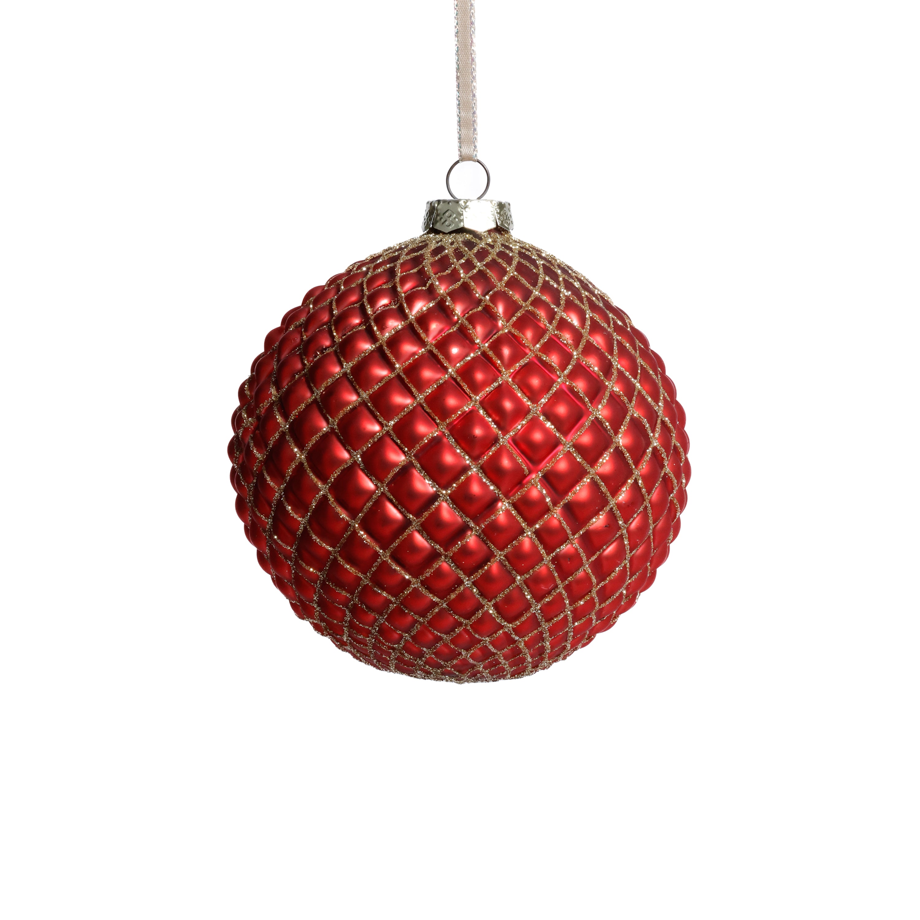 4-Piece Set Metallic 4.75" Glass Ball Christmas Ornaments by The Favorites