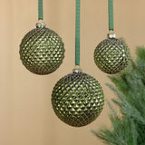 Metallic Glass Ball Christmas Ornaments, Set of 6