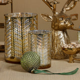 Metallic Glass Ball Christmas Ornaments, Set of 6