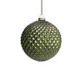4-Piece Set Metallic 4.75" Glass Ball Christmas Ornaments by The Favorites