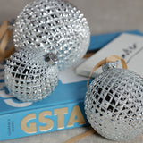 Metallic Glass Ball Christmas Ornaments, Set of 6