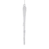 Clear Glass Icicle Ornaments, 12 Hanging Pieces (4 Sets of 3)