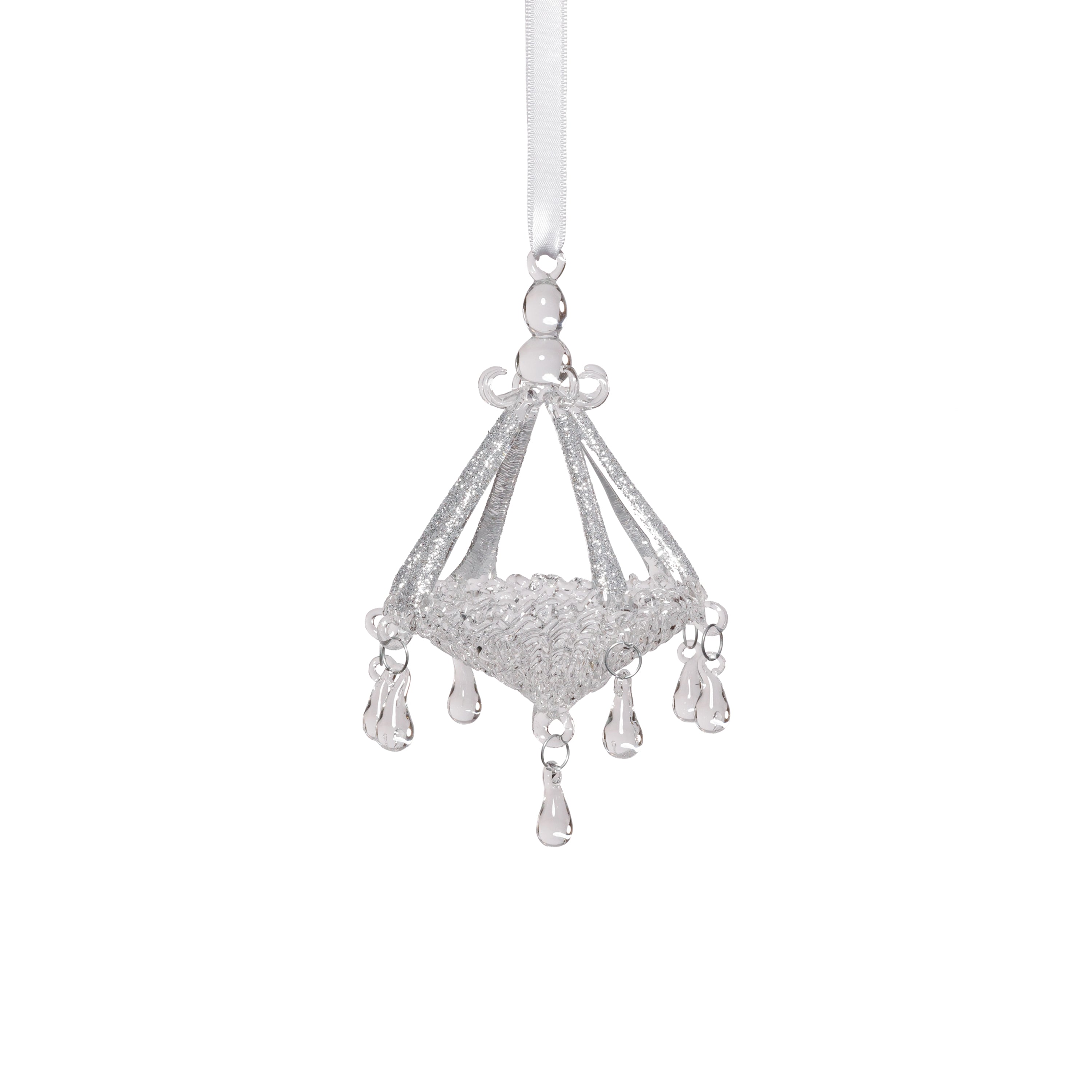 Chandelier Glass Holiday Hanging Ornaments, Set of 6 by The Favorites