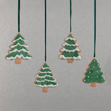 Assorted Cookie Christmas Ornaments, 8 Hanging Pieces (2 Sets of 4)
