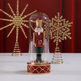 LED Soldier in Glass Cloche Christmas Tabletop Ornament