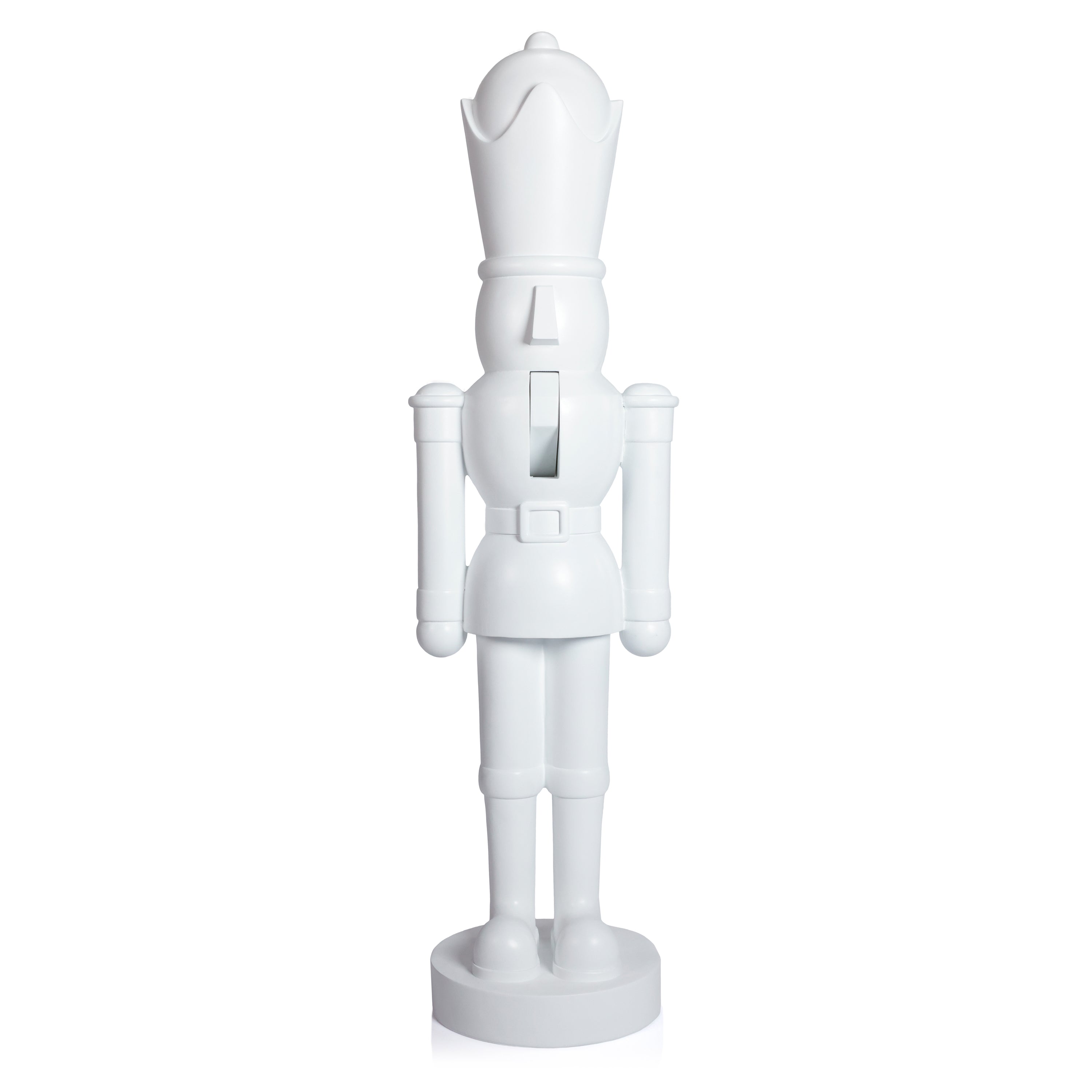 Hartwin Minimalist White Resin Nutcracker Figurine, 40" Tall by The Favorites
