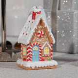 Gingerbread House Christmas Ornaments, 6 Hanging Pieces (3 Sets of 2 Assorted)