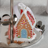 Gingerbread House Christmas Ornaments, 6 Hanging Pieces (3 Sets of 2 Assorted)