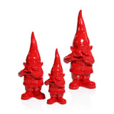 Whimsical Fun Gesture Gnome Holiday Tabletop Figurines, Set of 2