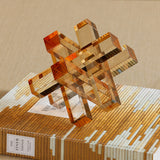 Crystal Glass Interlocking Bookend