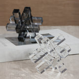 Crystal Glass Interlocking Bookend