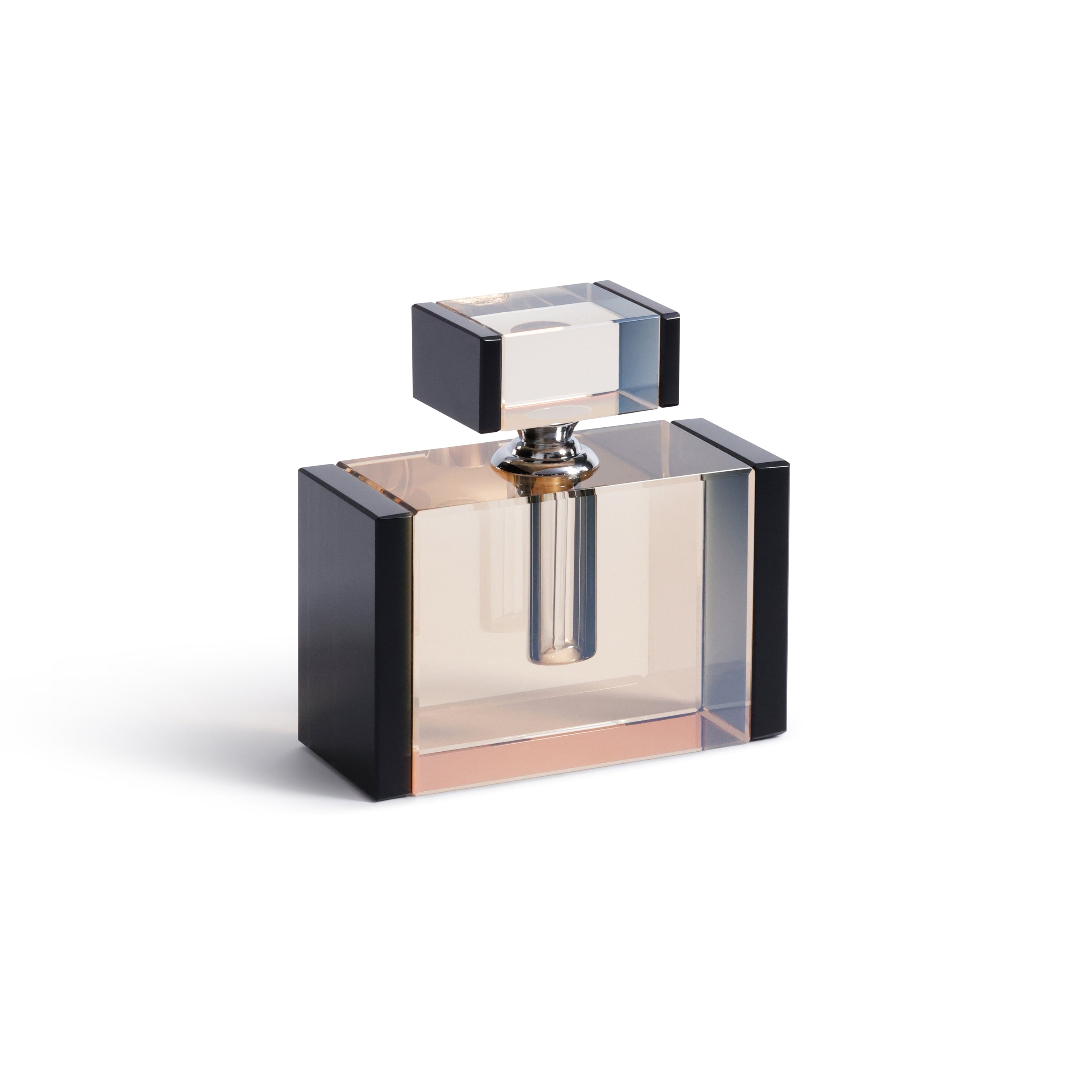 Decorative Crystal Tonal Black & Amber Glass Perfume Bottle by The Favorites