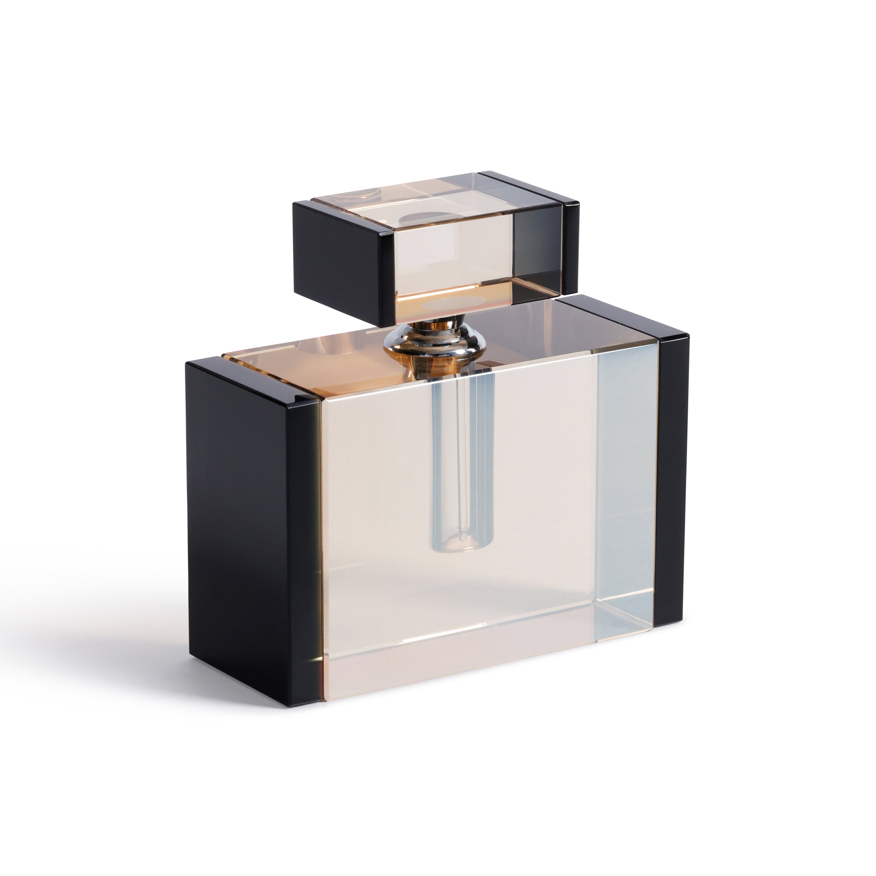 Decorative Crystal Tonal Black & Amber Glass Perfume Bottle by The Favorites