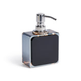 Decorative Crystal Tonal Black & Amber Glass Soap Dispenser by The Favorites