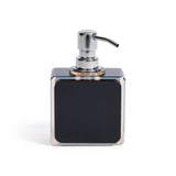 Decorative Crystal Tonal Black & Amber Glass Soap Dispenser