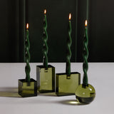 Romy Decorative Crystal Glass Taper Candle Holder