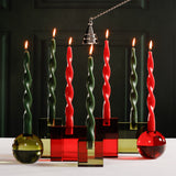 Romy Decorative Crystal Glass Taper Candle Holder
