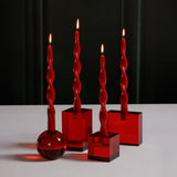 Romy Decorative Crystal Glass Taper Candle Holder