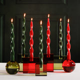 Romy Decorative Crystal Glass Taper Candle Holder