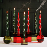 Romy Decorative Crystal Glass Taper Candle Holder