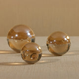 Decorative Crystal Glass Ball, 4.5" Diameter