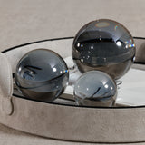 Decorative Crystal Glass Ball, 4.5" Diameter