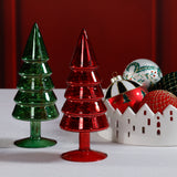 Mercury Glass Christmas Tabletop Trees, Set of 4, 9" Tall