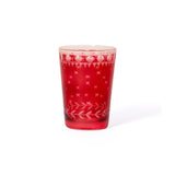 Festive Hand-Cut Red Glass Candle Holder Cups, Set of 6 by The Favorites