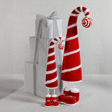 Whimsical Candy Cane Hat Christmas Figure