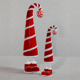 Whimsical Candy Cane Hat Christmas Figure