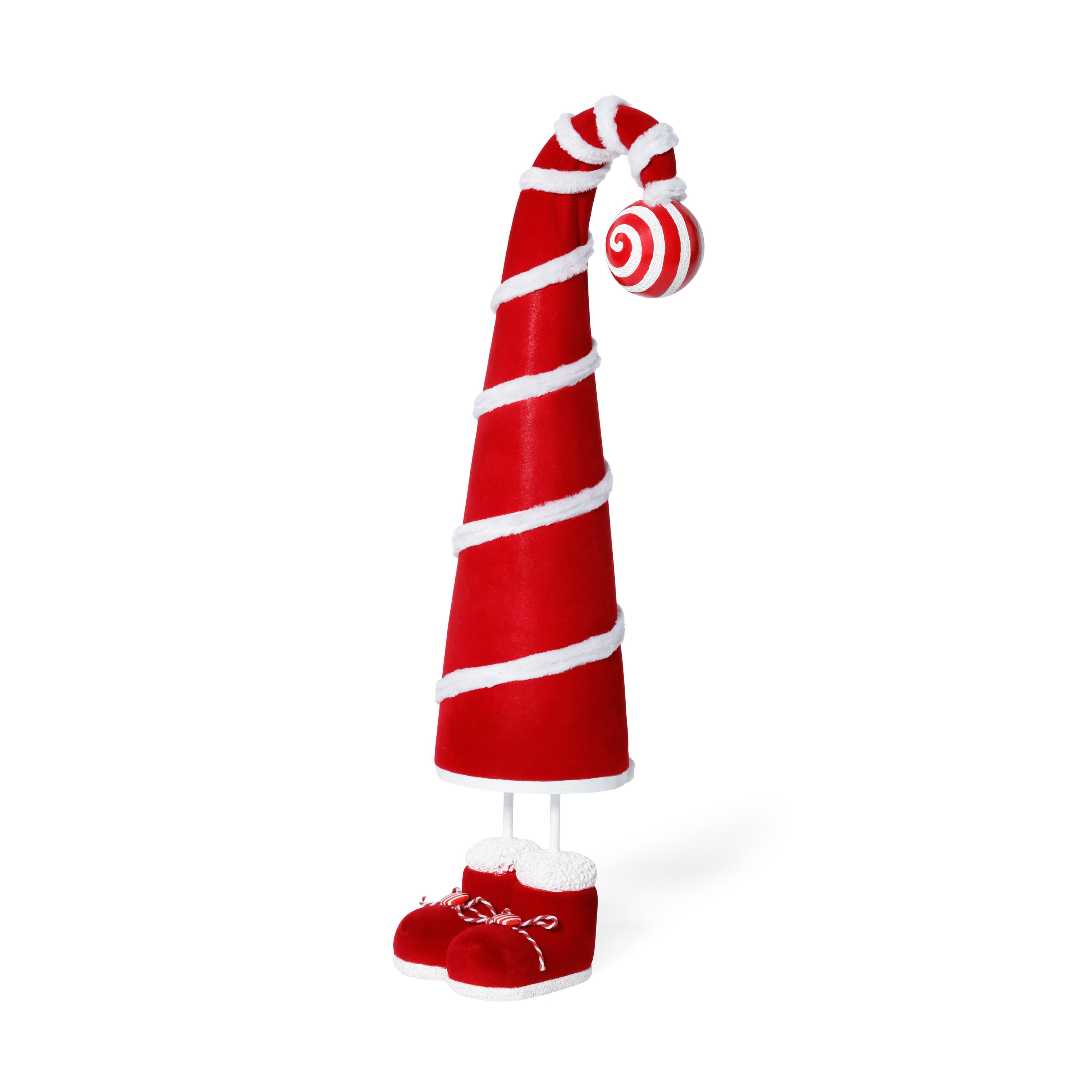 Whimsical Candy Cane Hat Christmas Figure by The Favorites
