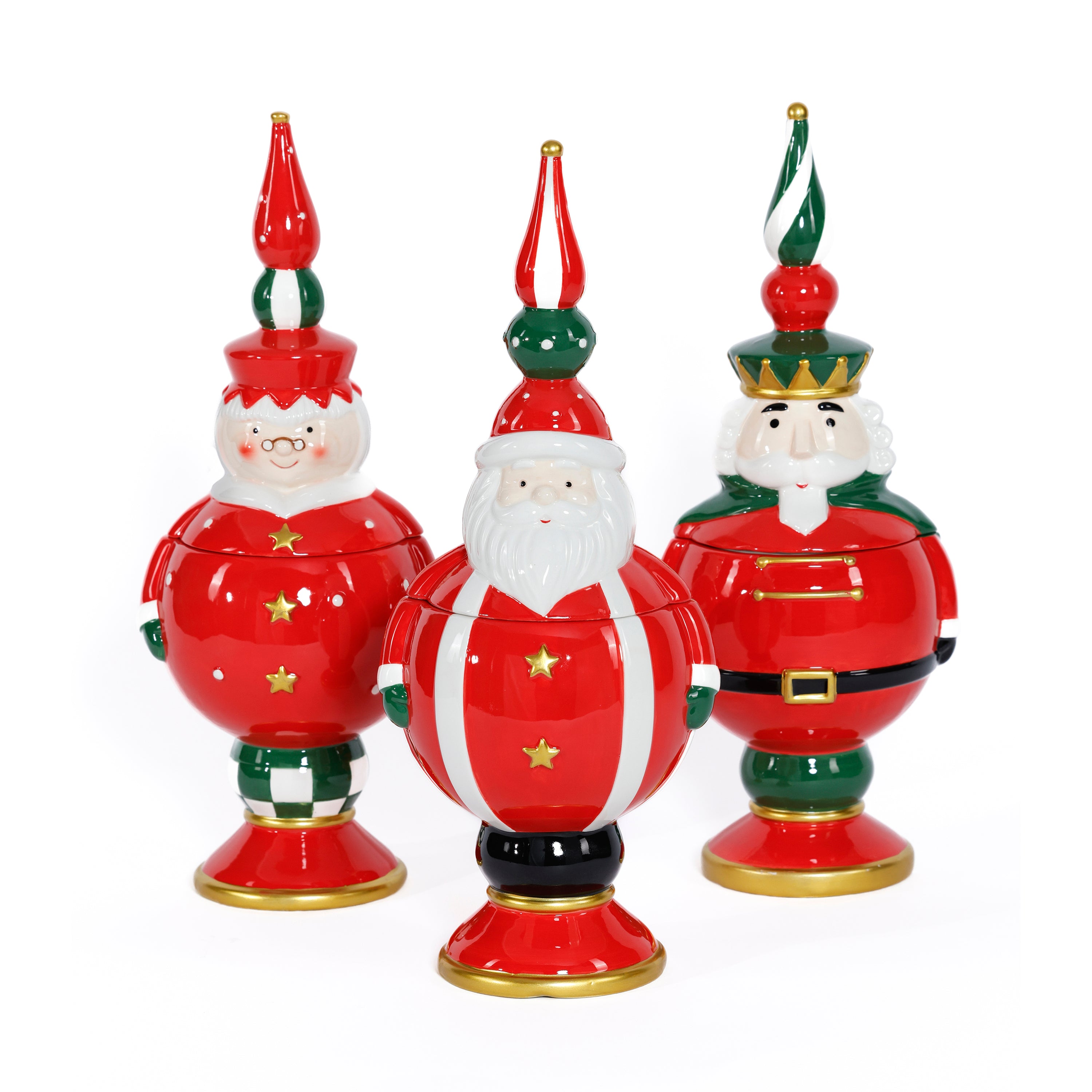 Hand-Painted Ceramic Cookie Jar, Set of 3 Assorted Styles by The Favorites