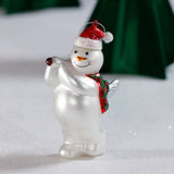 Glass Snowman Playing Golf Christmas Ornaments, Set of 6