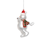 Glass Snowman Playing Golf Christmas Ornaments, Set of 6