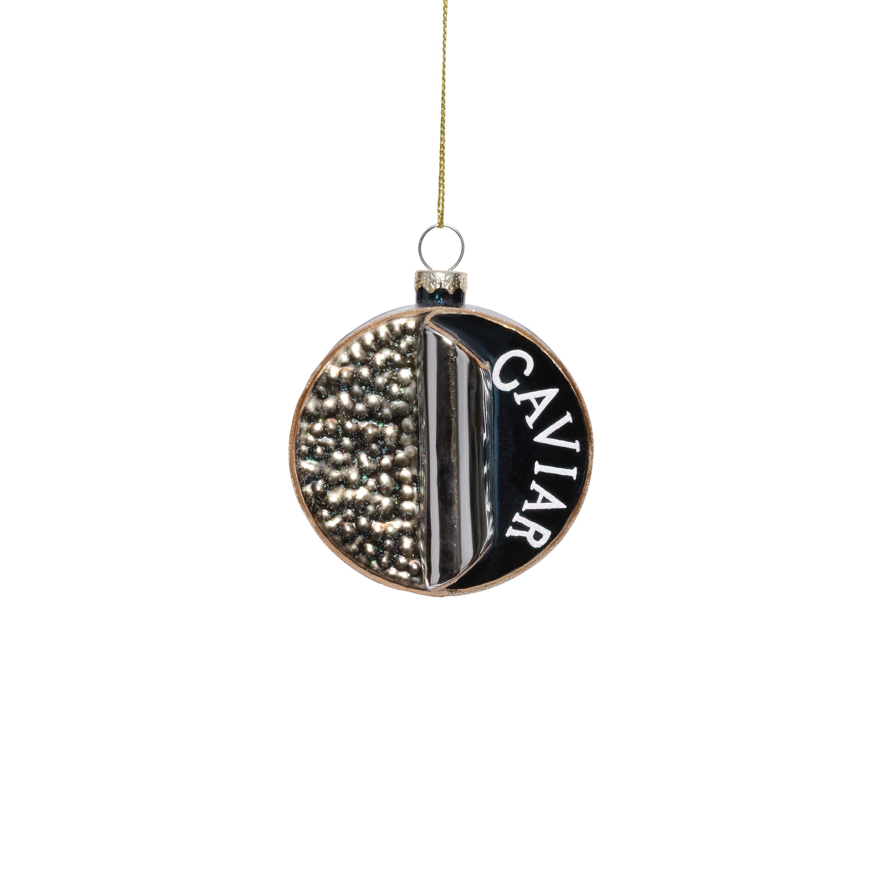 Glass Caviar Box Holiday Hanging Ornaments, Set of 6 by The Favorites