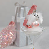 Glass Standard Poodle Christmas Hanging Ornaments, Set of 12