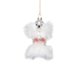 Glass Standard Poodle Christmas Hanging Ornaments, Set of 12