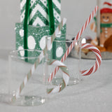 Reusable Holiday Glass Straws, Set of 5 Assorted Styles
