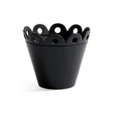 Petal Rim Flower Pot - Black - Large